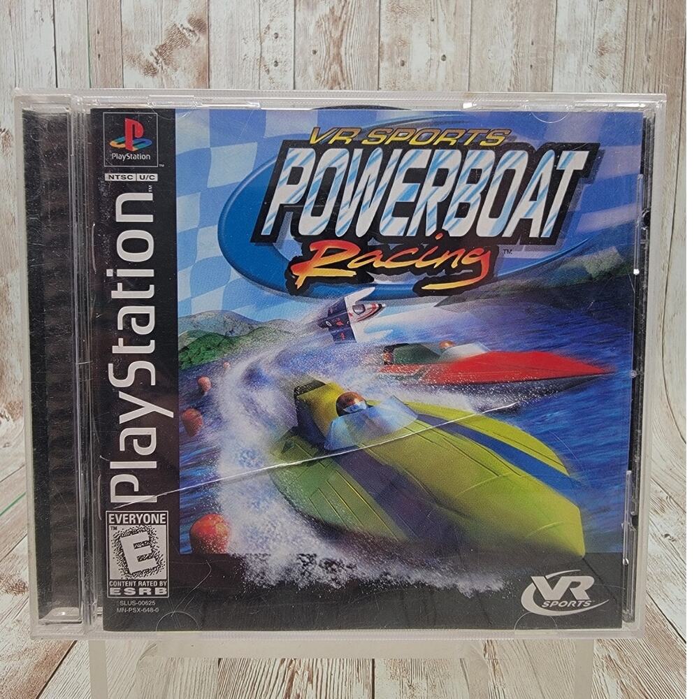 VR Sports Powerboat Racing PlayStation 1 PS1 Complete CIB Black Label